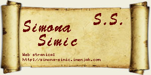Simona Simić vizit kartica